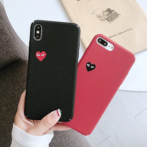 

Case For Apple iPhone XS / iPhone XR / iPhone XS Max Frosted Back Cover Heart PC for iPhone 6/7/8/6plus/7plus/8plus/X