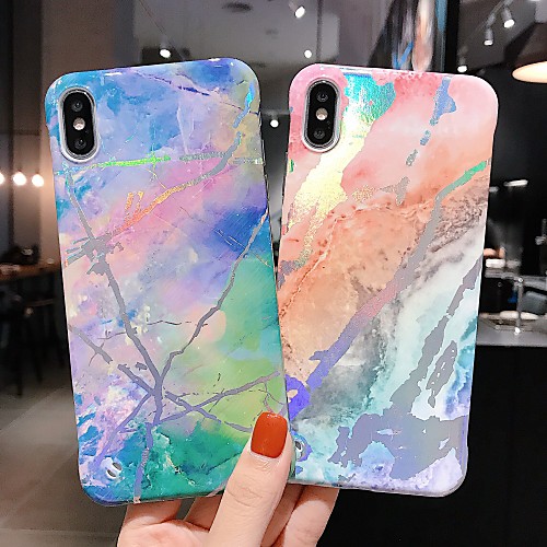 

Case For Apple iPhone XS / iPhone XR / iPhone XS Max/7/8/7 Plus/8 Plus/6/6S/6S Plus/6 Plus Pattern Back Cover Marble Acrylic