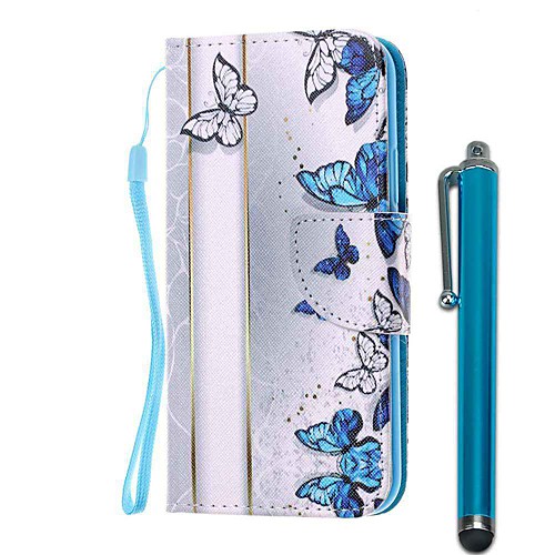 

Case For Xiaomi Redmi Note 8 Pro / Redmi Note 8 / Redmi Note 7 Pro Wallet / Card Holder / with Stand Blue Butterflies PU Leather / TPU for Redmi Note 7 / Redmi 8 / Redmi 8A / Mi CC9 / Mi CC9e