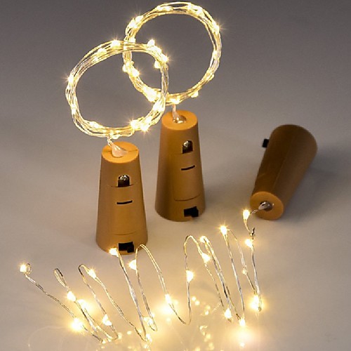 

3pcs 20LED 2M Copper Wire Bottle Stopper String Lights for Glass Craft Bottle Fairy Valentines Wedding Decoration Party