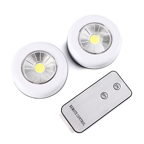

Wireless Remote Control LED Night Light Under Cabinet Lighting 2 piece Cabinet Light Battery Powered Light indoor Wall Lamp