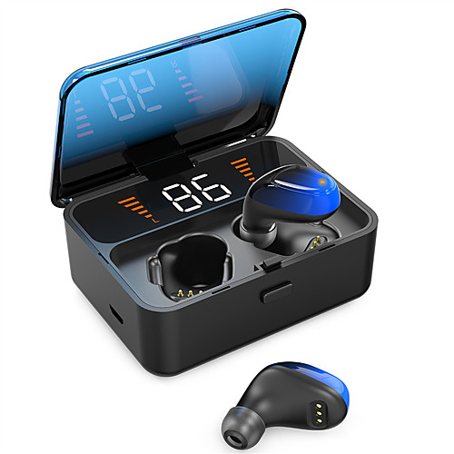 

ES01 TWS Bluetooth Earphones 5.0 9D Stereo Wireless earbuds ir ear Gaming headset IPX7 Waterproof LED Smart Power