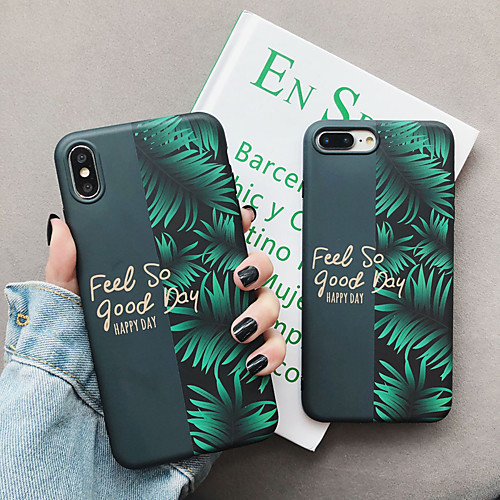 

Case For Apple iPhone XS Max / iPhone 8 Plus Dustproof / Frosted / Pattern Back Cover Tree Leaves TPU for iPhone 7 / 7 Plus / 8 / 6 /6 Plus / XR / X / XS
