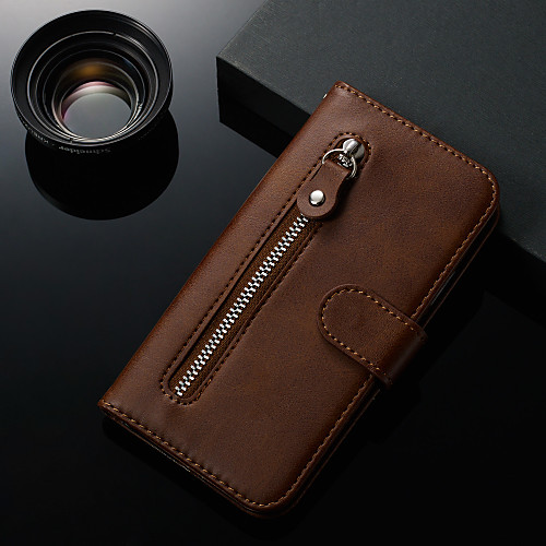 

Case For Samsung Galaxy Galaxy A7(2018) / Galaxy A10(2019) / Galaxy A30(2019) Wallet / Card Holder / with Stand Full Body Cases Solid Colored PU Leather