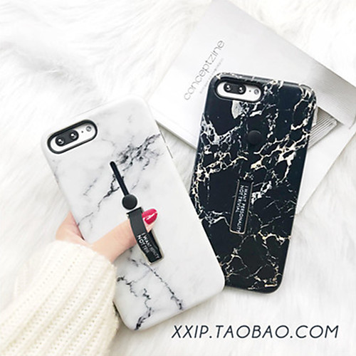 

Case For Apple iPhone XS / iPhone XR / iPhone XS Max/7/8/6/7 Plus/8 Plus/6S/6S Plus/6 Plus Ring Holder / Frosted / Pattern Back Cover Marble Acrylic