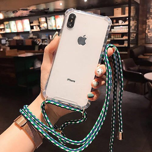 

Case For Apple iPhone XS Max / iPhone X / iPhone SE(2020) Shockproof / Ultra-thin / Transparent Back Cover Solid Colored TPU