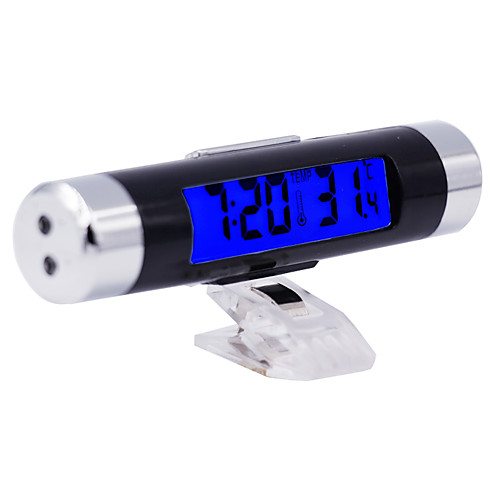 

Electronic car clock Combo thermometer electronic clock Digital temperature LCD display for car with backlight