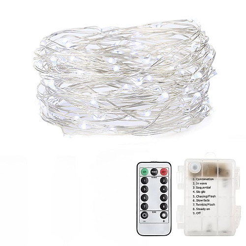 

Fairy Lights 5M 50 LED Battery Operated with Remote Control Timer Waterproof Copper Wire Twinkle String Lights for Bedroom Indoor Outdoor Wedding Dorm Decor