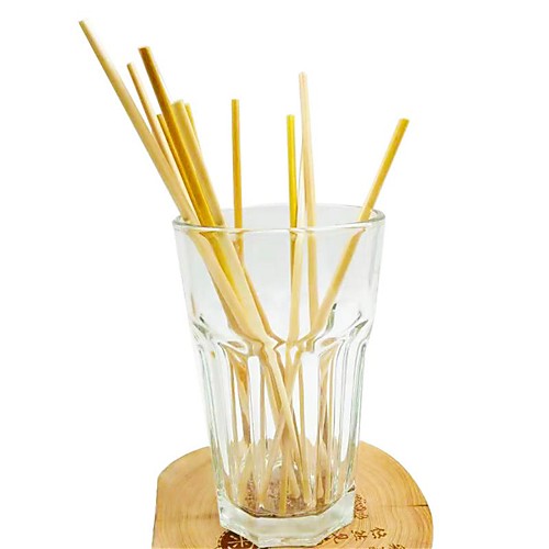 

100PCS Natural Wheat Straw 100% biodegradable Straws Environmentally Friendly Portable Drinking Straw Bar