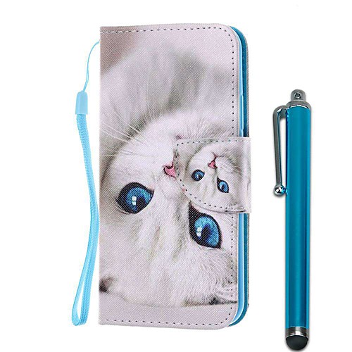 

Case For Samsung Galaxy S10 / S10 Plus / S10 E Wallet / Card Holder / with Stand Full Body Cases Blue Eyed Cat PU Leather / TPU for A71 / A51 / A90 / A80 / A70 / A50 / A30S / Note 10 Plus / J6 Plus