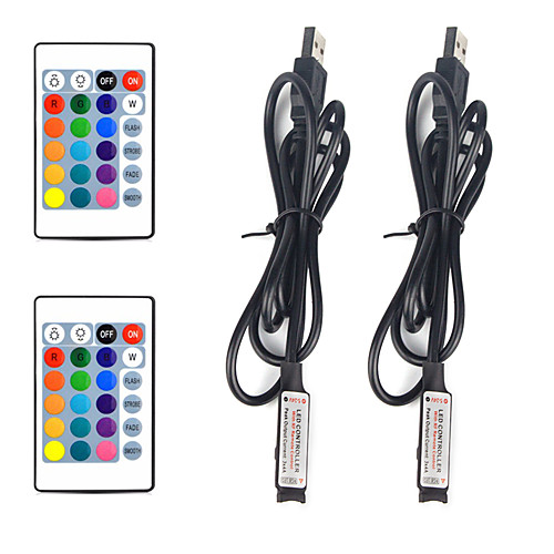 

2pcs USB Powered WiFi / Remote Controlled / Bulb Accessory Plastic Controller for RGB LED Strip Light / for LED Strip light