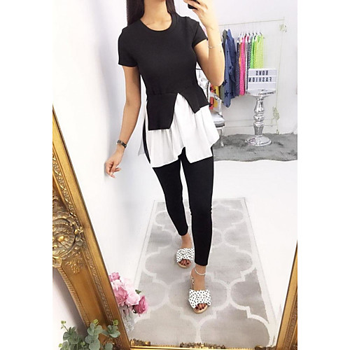 

Women's Basic Solid Colored Two Piece Set Set Pant Tops / Long