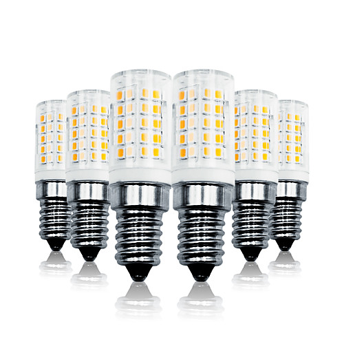 

LOENDE 6pcs 6 W LED Corn Lights 700 lm E14 T 64 LED Beads SMD 2835 Dimmable Warm White White 110-130 V 200-240 V