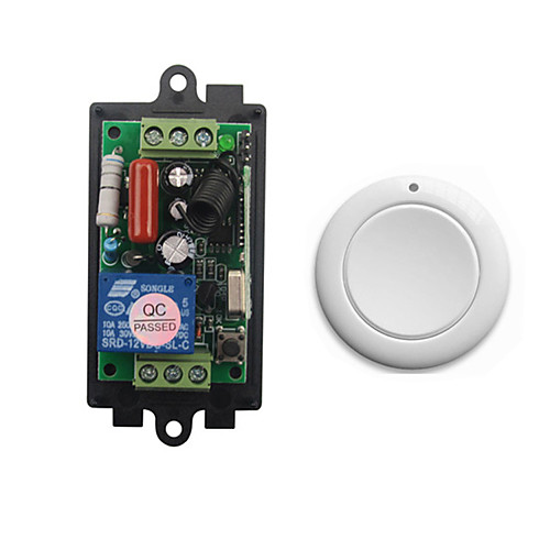 

AC220V 1CH 10A Relay Remote Control Switch /Learning code receiver /LED/LAMP Receiver / Toggle Working Way /433MHZ