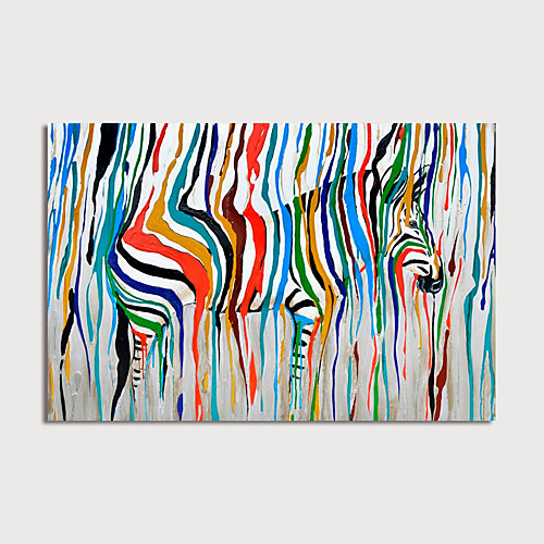 

Oil Painting Hand Painted Horizontal Animals Modern Rolled Canvas (No Frame)