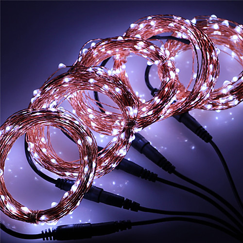 

50m String Lights Outdoor String Lights 500 LEDs 5pcs Warm White RGB White Waterproof Party 12 V