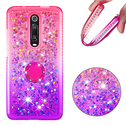 

Case For Huawei Huawei P20 lite / Huawei P30 / Huawei P30 Pro/Mate20/Mate20 Pro/Mate 20Lite/Nova 3e/Nova5i Flowing Liquid / Ring Holder / Transparent Back Cover Transparent / Color Gradient TPU