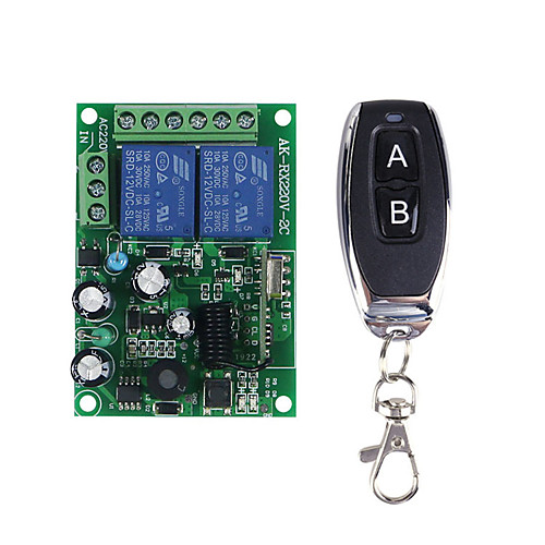 

Smart Switch AC220V 2CH 110V 230V Relay Switch With Learning code / LED Lamp / Light / Power ON OFF Switch 433MHZ