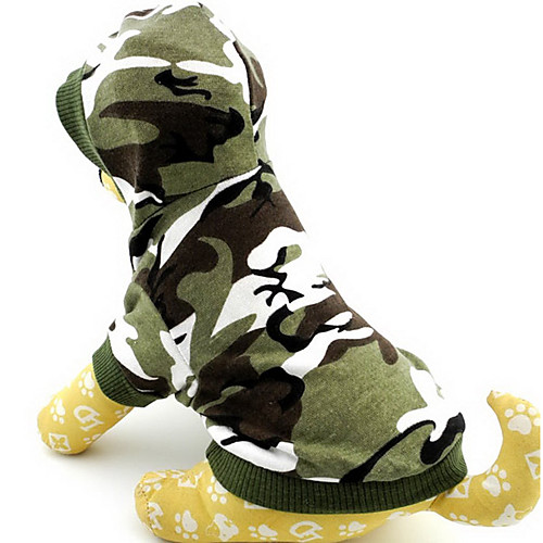 

Cat Dog Hoodie Puppy Clothes Camo / Camouflage Fashion Winter Dog Clothes Puppy Clothes Dog Outfits Breathable Camouflage Color Blue Rose Costume for Girl and Boy Dog Cotton XS S M L