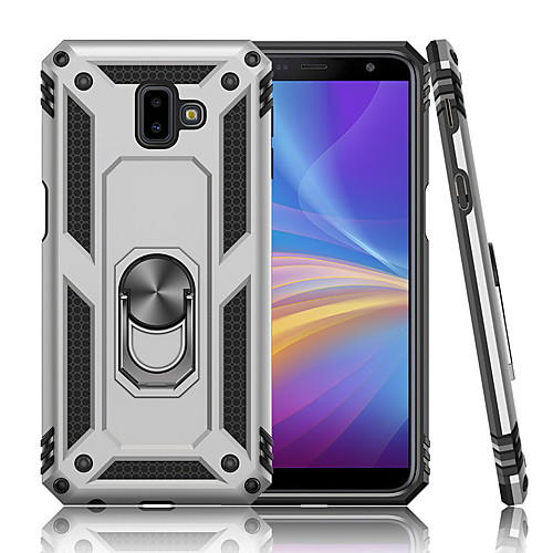 

Luxury Armor Soft Shockproof Case For Samsung Galaxy J4 Plus J6 Plus Silicone TPU Bumper Case For Samsung Galaxy J4 2018 J6 2018 Car Metal Magnetic Finger Ring Cover