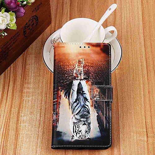 

Case For Apple iPhone XR / iPhone XS Max Wallet / Card Holder / with Stand Full Body Cases Cat & Tiger PU Leather for iPhone 6s / 6s Plus / 7 / 7 Plus / 8 / 8 Plus / X / Xs