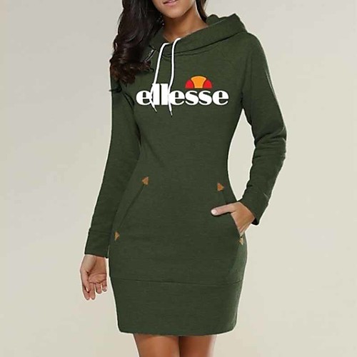 

Women's Bodycon Short Mini Dress Wine Gray Green Black Dark Gray Long Sleeve Geometric Print Hooded Basic Streetwear S M L XL XXL