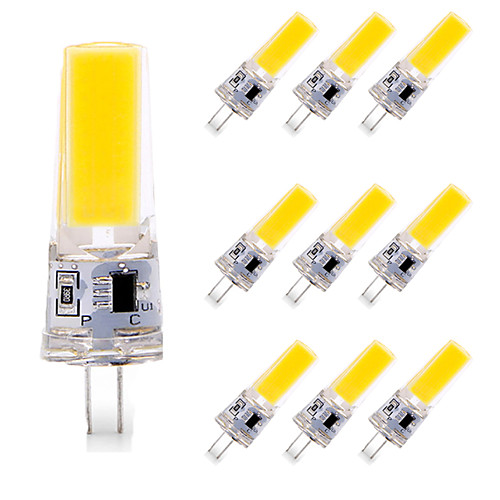 

10pcs 6 W LED Bi-pin Lights 600 lm G4 T 1 LED Beads COB Dimmable Warm White White 110-120 V