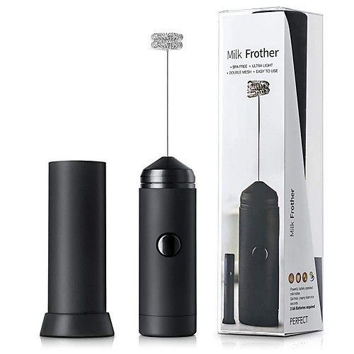 

Powerful Double Spring Whisk Electric Milk Frother Kitchen Mixer Hand Milk Foamer for Coffee Latte Cappuccino