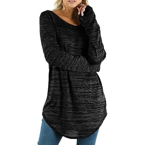 

Women's Sweatshirt Pullover Artistic Style Crew Neck Stripes Sport Athleisure Sweatshirt Top Long Sleeve Warm Soft Comfortable Everyday Use Daily Exercising / Winter