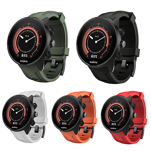 

Smart Watch Band for Suunto 1 pcs Sport Band Silicone Replacement Wrist Strap for SUUNTO 9 SUUNTO Spartan Sport Suunto Spartan Sport Wrist HR Baro