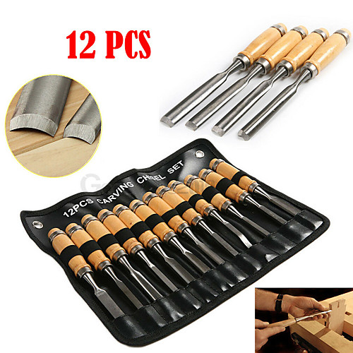 

12pcs/set manual wood carving hand chisel tool set carpenters woodworking carving chisel diy detailed hand tools