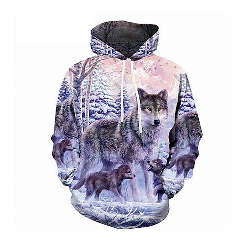 

Men's Plus Size Hoodie Color Block 3D Hooded Casual Streetwear Hoodies Sweatshirts Royal Blue