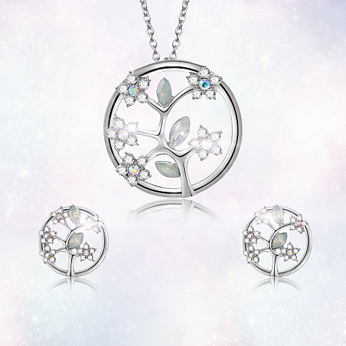 

Women's Jewelry Set Cut Out Flower Precious Fashion Silver Plated Earrings Jewelry Silver For Christmas Wedding Halloween Party Evening Gift 1 set