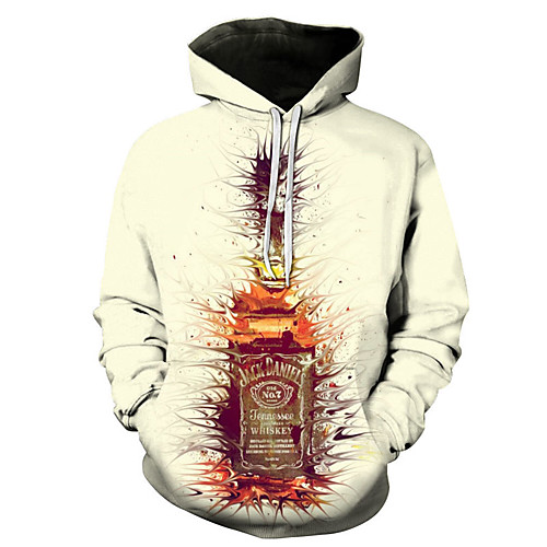 

Men's Plus Size Hoodie 3D Character Hooded Daily Weekend Casual Streetwear Hoodies Sweatshirts Khaki