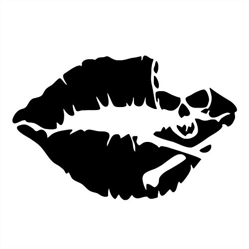 

Sexy Skull Lips Car Sticker Cool Car Reflective Sticker