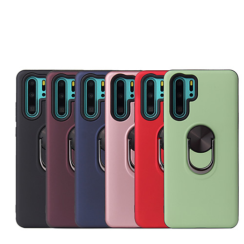 

Case For Huawei Huawei P20 / Huawei P20 Pro / Huawei P20 lite Shockproof / Ring Holder / Frosted Back Cover Solid Colored PC