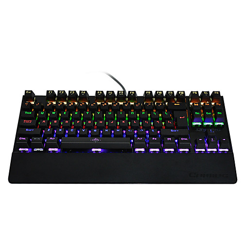 

Mechanical Gaming Keyboard 87 Keys Blue Switch Llluminate Backlight LED Keyboard Anti-ghost Wrist Keyboard Pro
