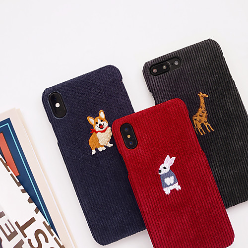 

Case For Apple iPhone XS / iPhone XR / iPhone XS Max Pattern Back Cover Animal / Cartoon Textile