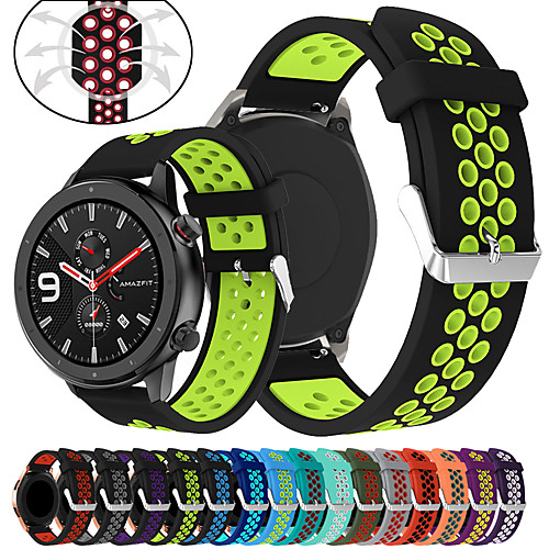 

Sport Silicone Watch Band Wrist Strap for Xiaomi Huami Amazfit GTR 47mm / Amazfit Stratos 2 2S / Amazfit Pace Watch Bracelet Replaceable Wristband