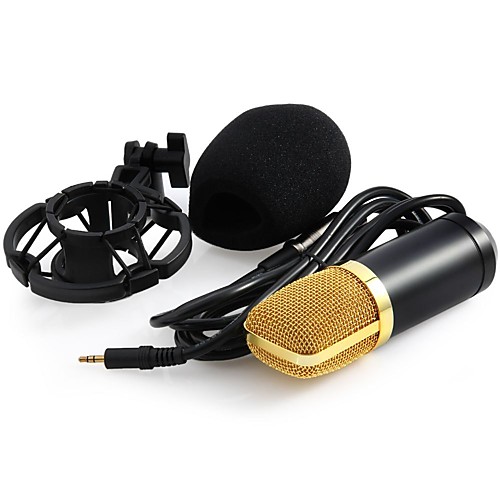 

Condenser Microphone For Pc Professional 3.5mm Wired Recording Studio Mic For Computer Karaoke Phantom Power