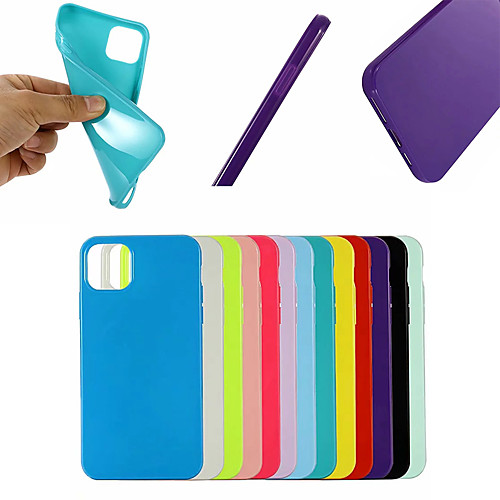 

Phone Case For Apple Back Cover iPhone 12 Pro Max 11 SE 2020 X XR XS Max 8 7 Shockproof Solid Color TPU