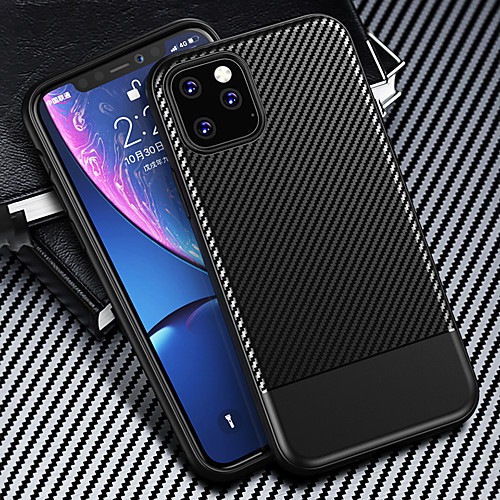 

Carbon Fiber Texture Matte Case For iPhone 11 Pro Max / iphone 11 Pro / iphone 11 / XS Max XR XS X 8 Plus 8 7 Plus 7 6 Plus 6 Shockproof Soft Silicone TPU Cover Bumper Case