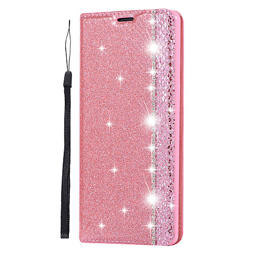 

Case For Samsung Galaxy S9 / S9 Plus / S8 Plus Card Holder / Magnetic / Glitter Shine Full Body Cases Solid Colored / Glitter Shine PU Leather / TPU