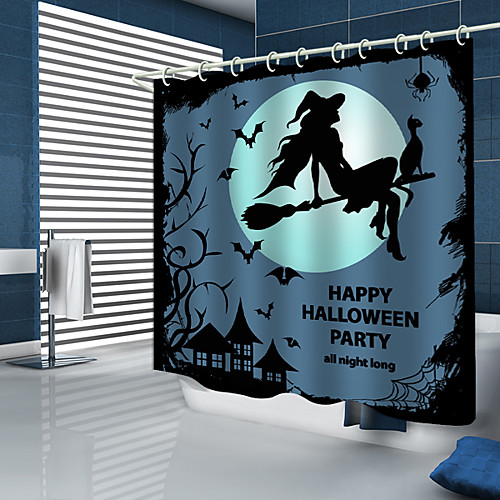 

Halloween Shower Curtains & Hooks Modern Polyester New Design