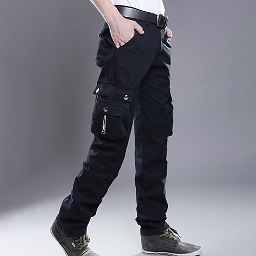 

Men's Work Pants Hiking Cargo Pants 8 Pockets Tactical Pants Military Solid Color Summer Outdoor Ripstop Quick Dry Multi Pockets Breathable Cotton Pants / Trousers Army Green Khaki Black Coffee Work