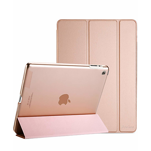 

Case For Apple iPad 4/3/2 Flip / Frosted / Origami Full Body Cases Solid Colored PU Leather