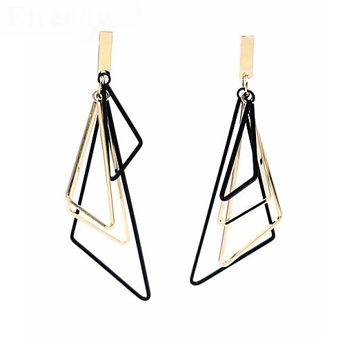 

Women's Drop Earrings Long Vertical / Gold bar Stylish Earrings Jewelry Gold / Silver For Daily 1 Pair