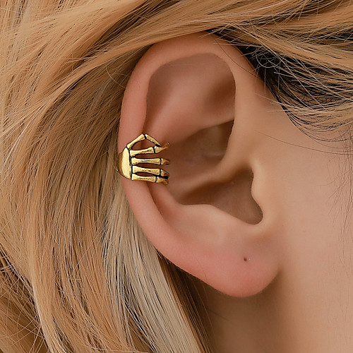 

Women's Ear Cuff Classic Skull Punk Fashion Modern Earrings Jewelry Gold / Silver For Daily Street Holiday Work 1pc