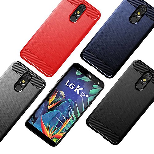 

Case For LG V30 Plus / LG V30S ThinQ / LG K10(2018) Shockproof / Ultra-thin Back Cover Solid Colored / Lines / Waves TPU / Carbon Fiber For LG Q6 / LG Q7 / LG G7 / LG K40