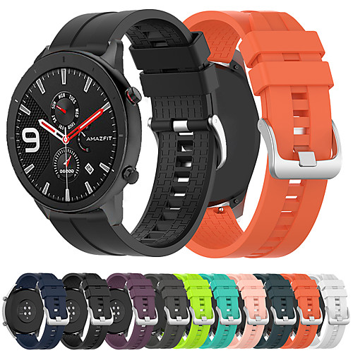 

Sport Silicone Watch Band Wrist Strap for Xiaomi Huami Amazfit GTR 47mm / Amazfit Stratos 2/2S / Amazfit Pace Smart Watch Bracelet Wristband Replaceable Accessories